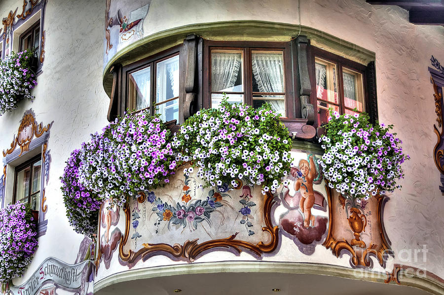 Flowery Windows - Oberammergau - Germany Photograph by Paolo Signorini