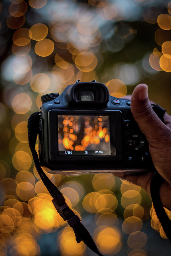 DSLR Camera on Bokeh Background - Black DSLR Camera With Bokeh Lights Photo  and Camera City Lights Bokeh Photograph by Srinivasan Jayaprakash - Pixels