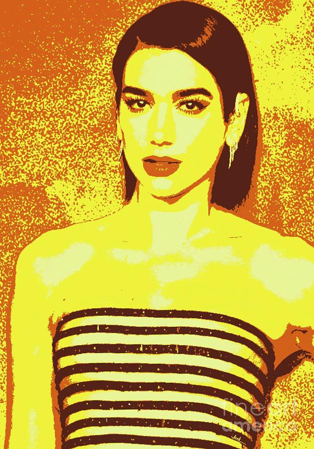 Dua Painting - Dua Lipa by Jack Bunds Dua Painting - Dua Lipa by Jack Bunds