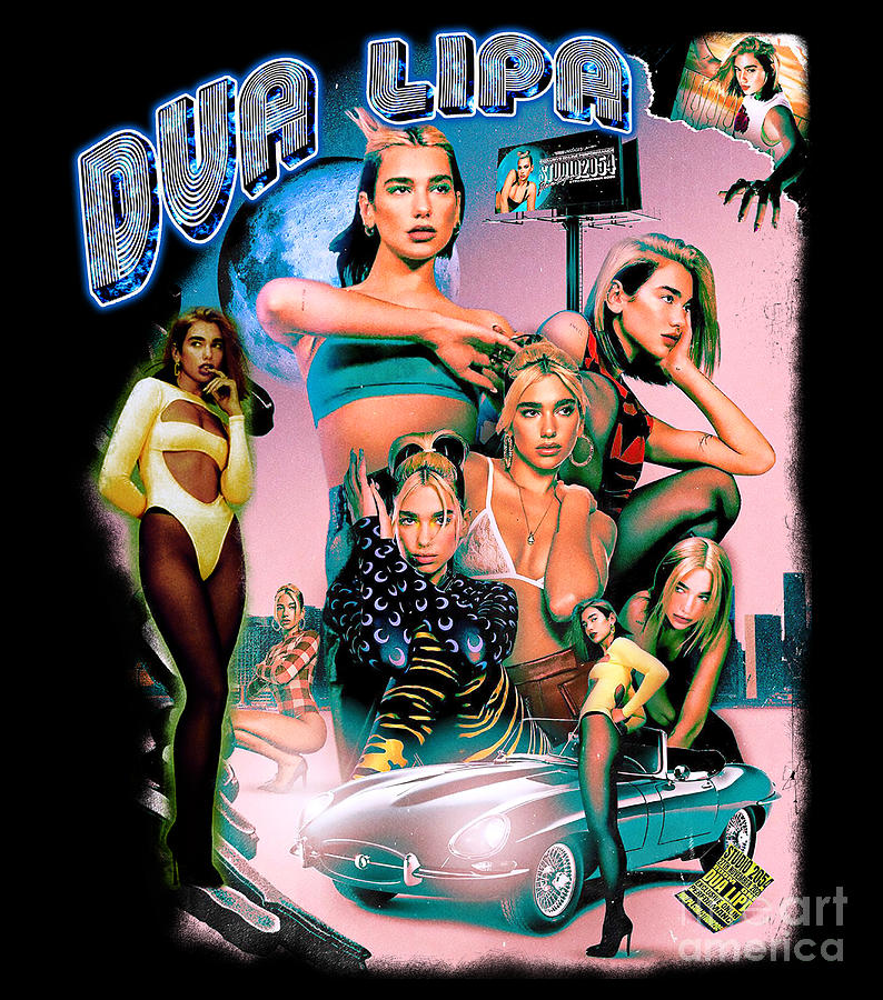 Dua Lipa Retro Movie Digital Art by Kirania Finest Dua Lipa Retro Movie Digital Art by Kirania Finest