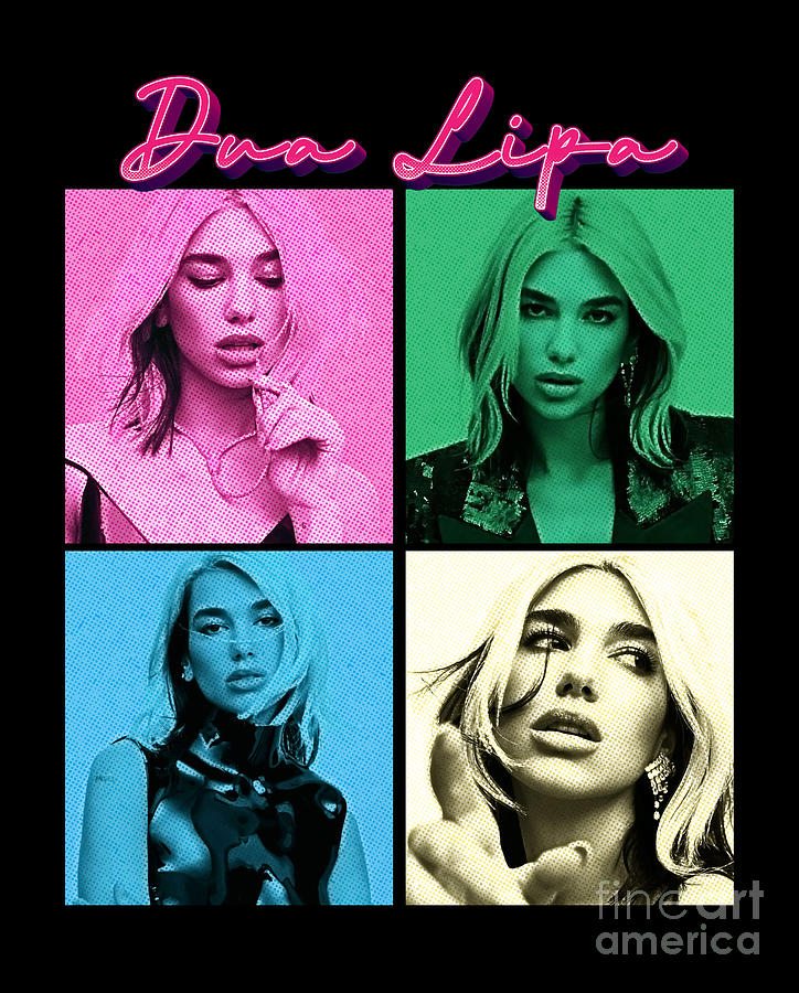 Dua Lipa Retro Vintage Half Tone Digital Art by Kirania Finest Dua Lipa Retro Vintage Half Tone Digital Art by Kirania Finest