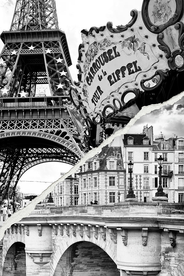 Dual Torn Collection - Carrousel de la Tour Eiffel Photograph by Philippe HUGONNARD