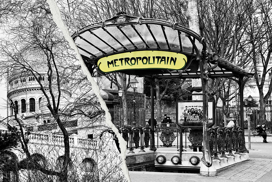 Dual Torn Collection - Metropolitan Montmartre Photograph by Philippe HUGONNARD
