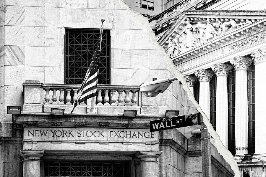 Architecture Photograph - Dual Torn Collection - New York Stock Exchange by Philippe HUGONNARD