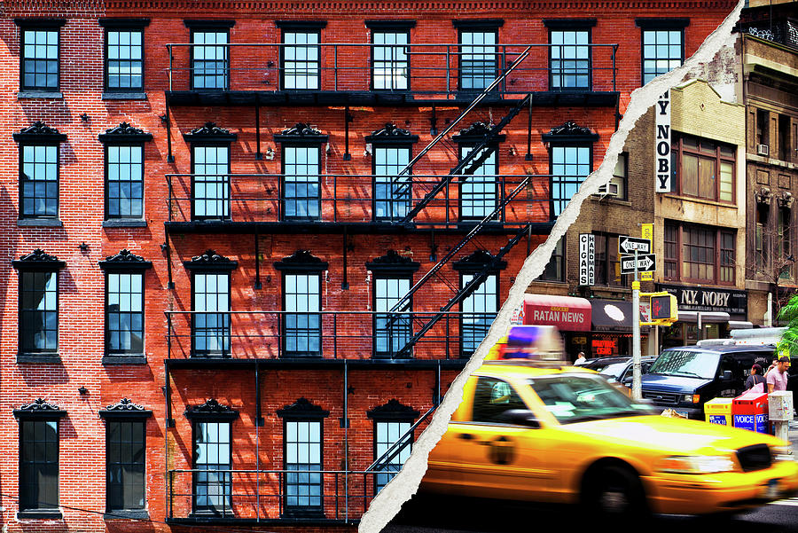 Dual Torn Collection - NYC Facade Photograph by Philippe HUGONNARD
