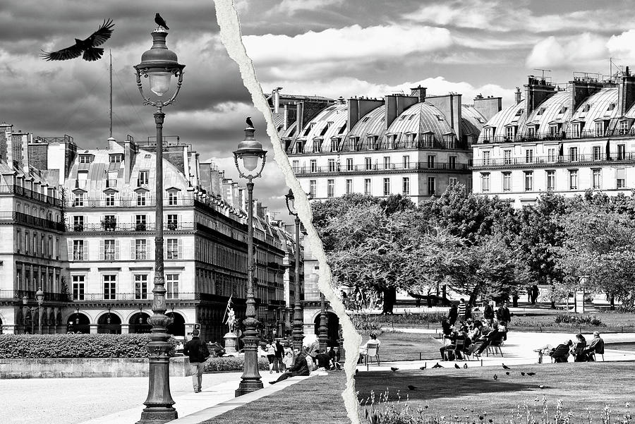 Architecture Photograph - Dual Torn Collection - Sunday in Paris by Philippe HUGONNARD