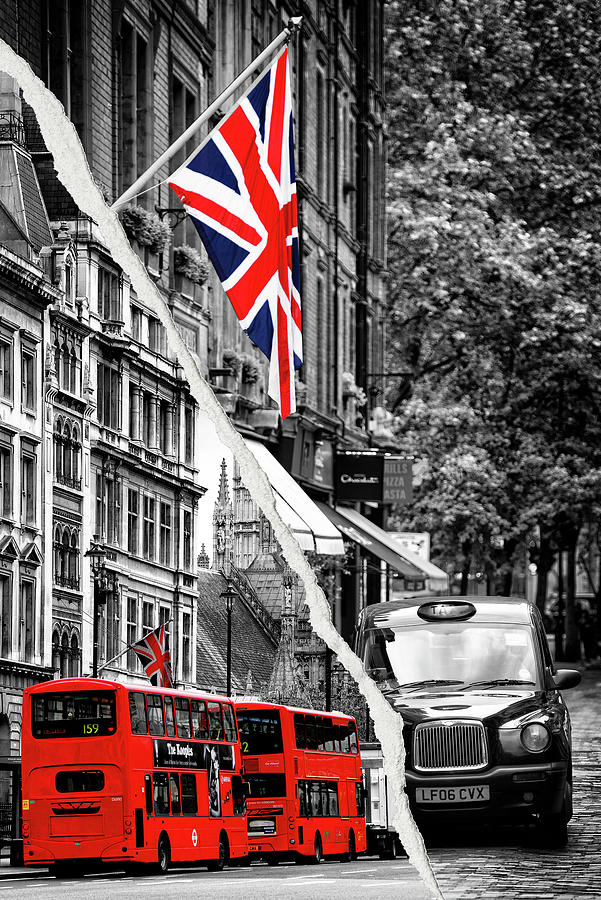 Dual Torn Collection - UK Flag Photograph by Philippe HUGONNARD
