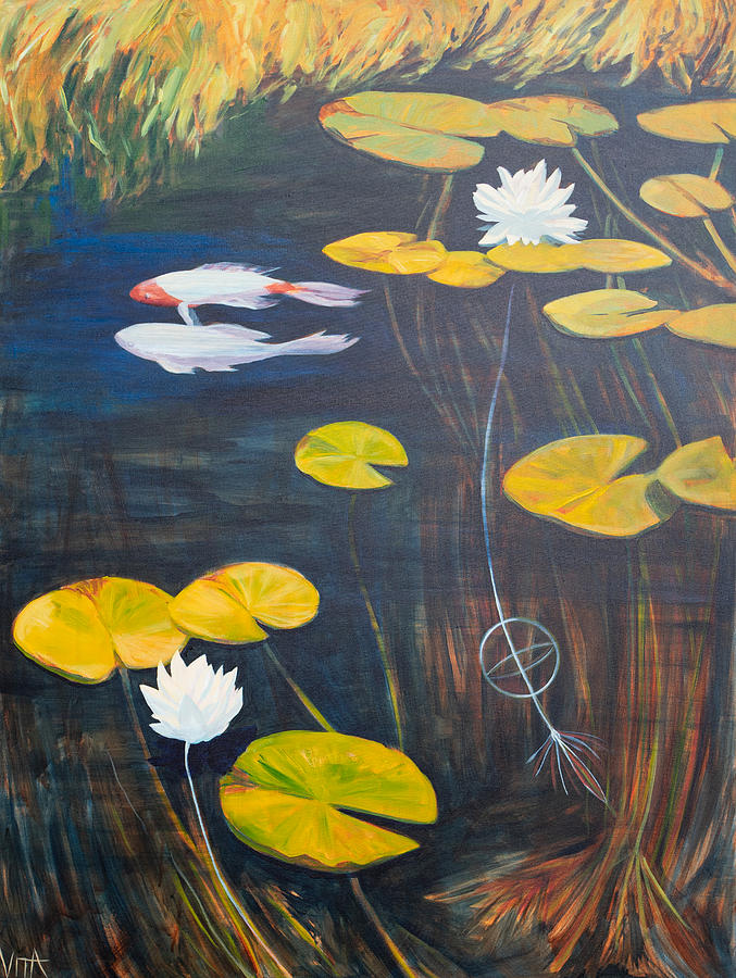 Fish Painting - Duality Fish by Azhir Fine Art Fish Painting - Duality Fish by Azhir Fine Art