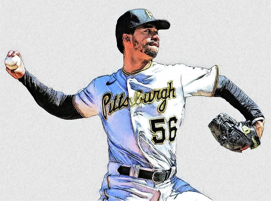 Duane Underwood Jr. - RH Relief Pitcher - Pittsburgh Pirates Digital Art by Bob Smerecki