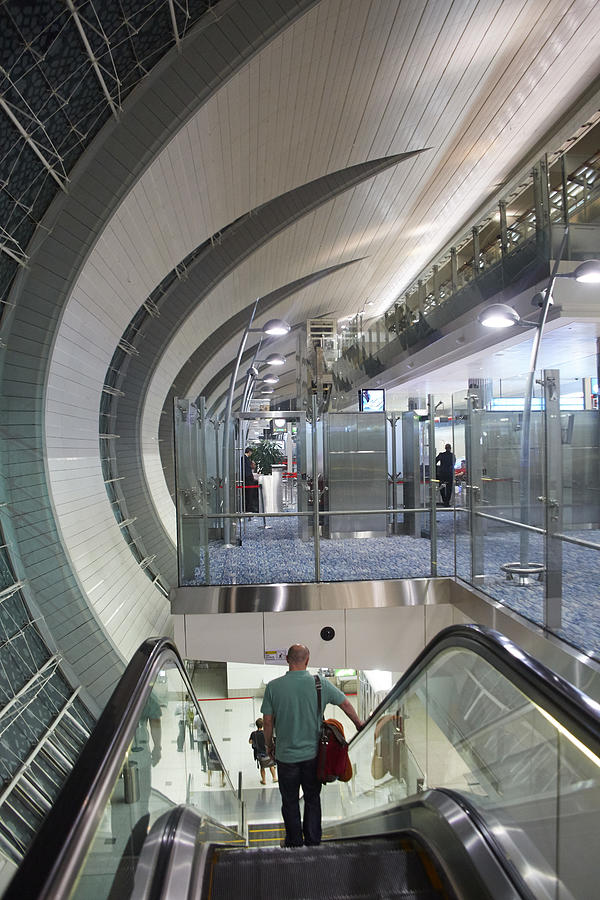 Dubai International Airport interior Photograph by Andrew Holt