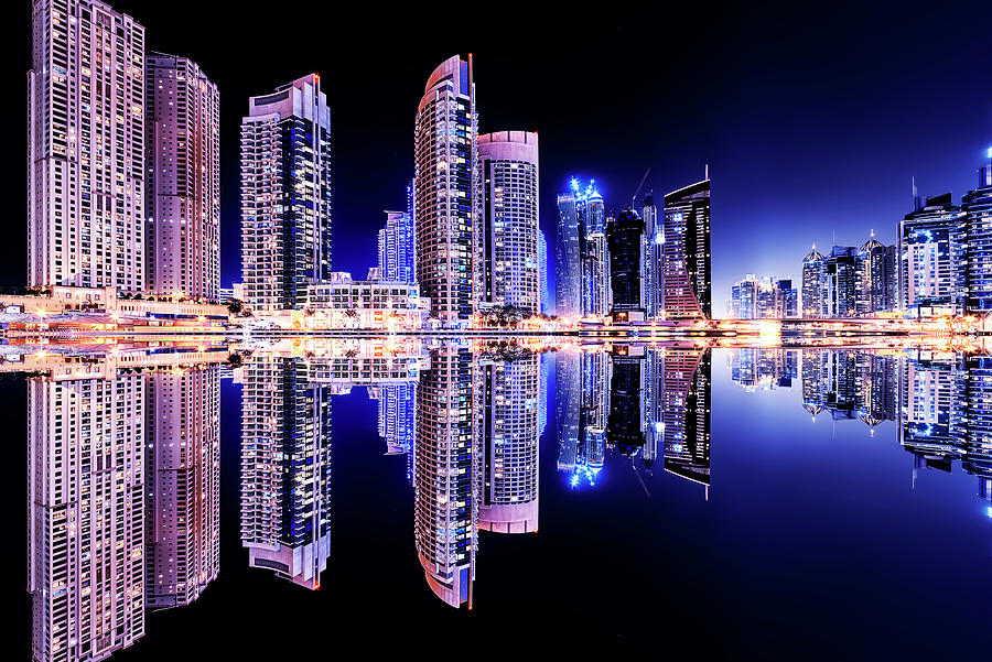Architecture Photograph - Dubai Marina by Manjik Pictures
