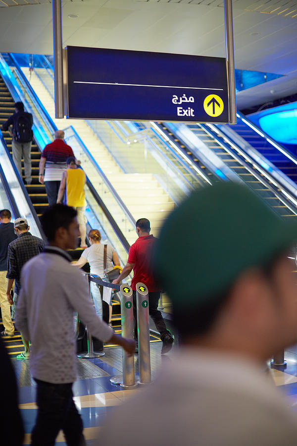 Dubai metro station Photograph by Delihayat