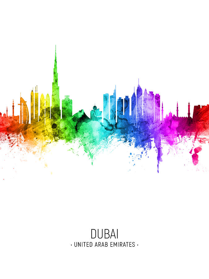 Dubai Skyline #39 Digital Art by Michael Tompsett - Fine Art America