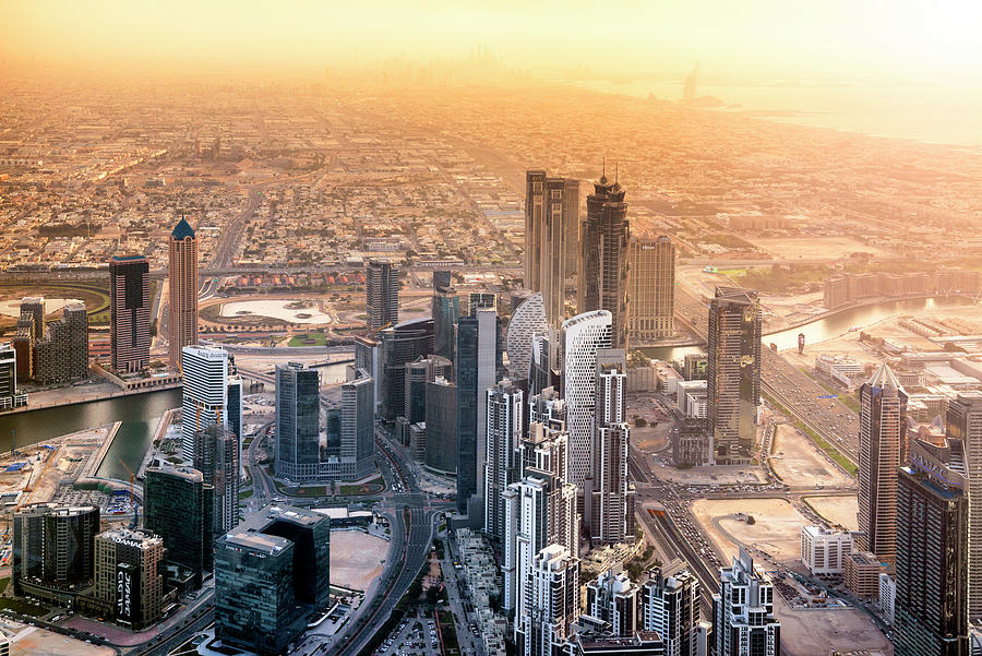 Dubai UAE - At Sunset Photograph by Philippe HUGONNARD