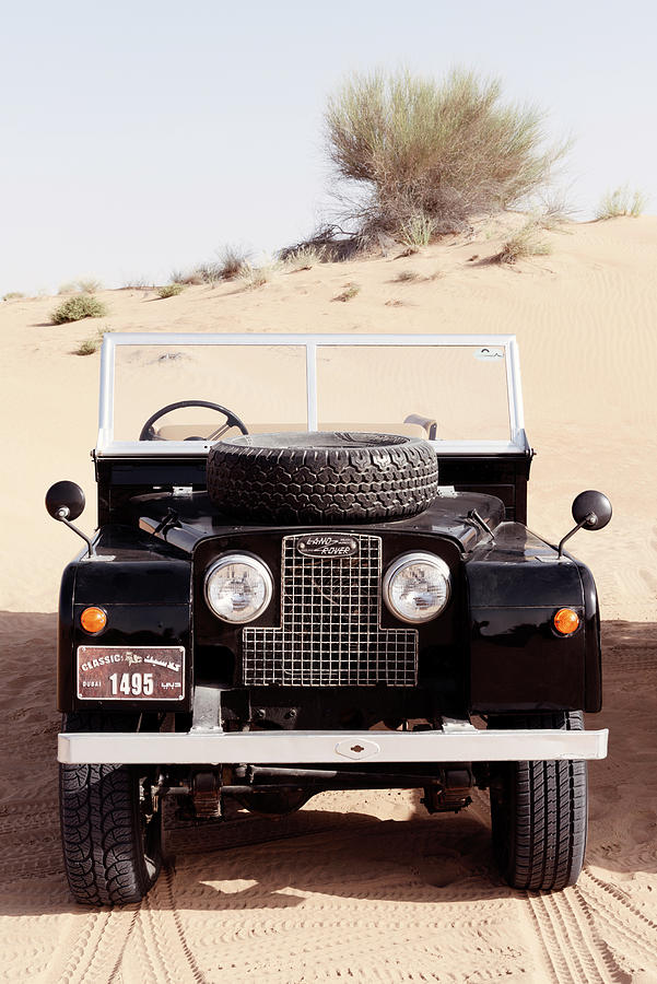Dubai UAE - Classic Black Land Rover Photograph by Philippe HUGONNARD