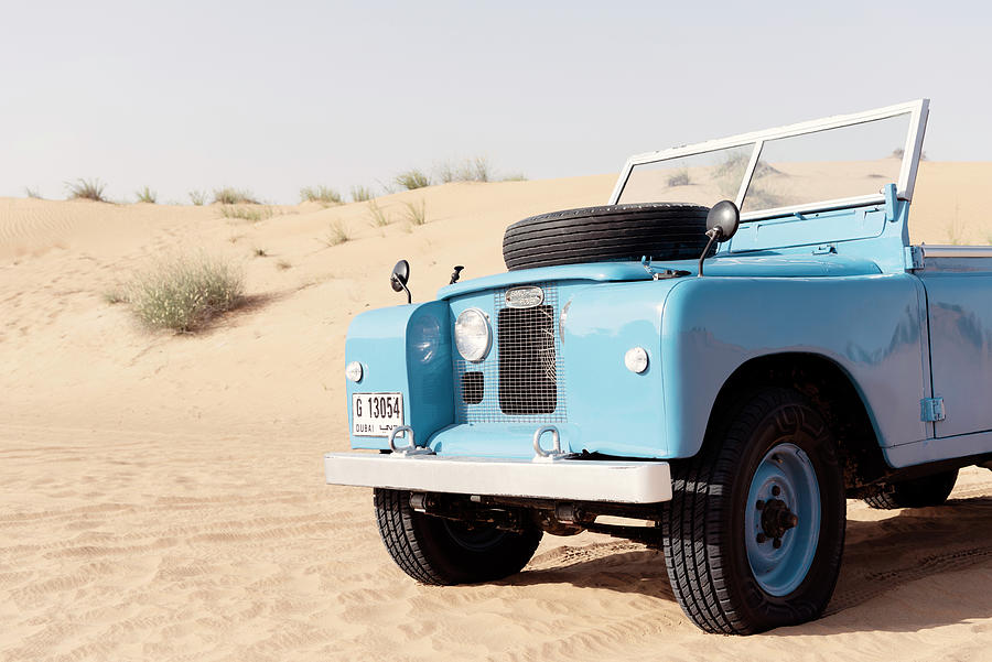 Dubai UAE - Desert Land Rover Photograph by Philippe HUGONNARD