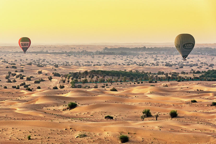 Dubai UAE - Sunrise Balloons Photograph by Philippe HUGONNARD
