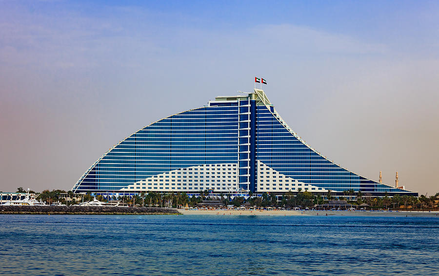 Dubai, UAE - The Jumeirah Beach Hotel, offshore shot Photograph by ChandraDhas