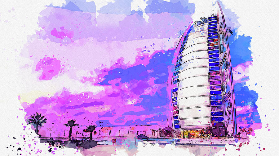 .Dubai, United Arab Emirates, UAE No 0714 Painting by Celestial