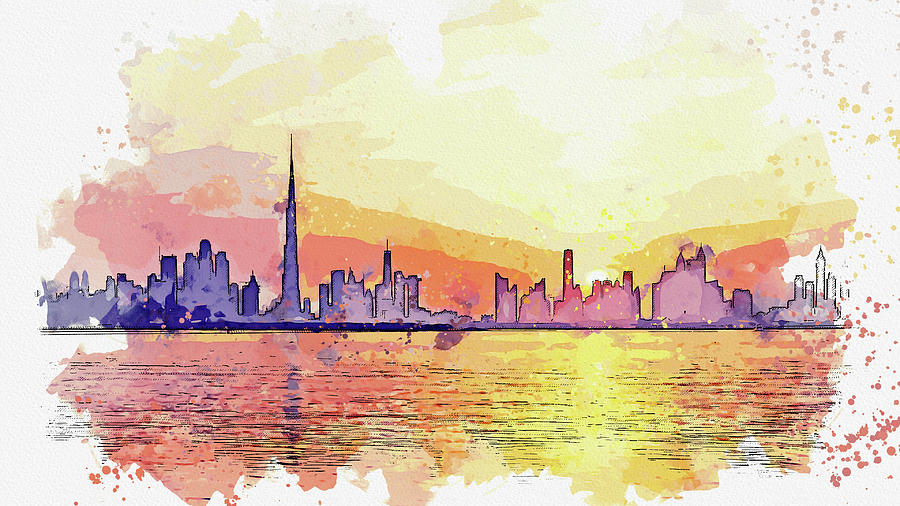 .Dubai, United Arab Emirates, UAE - No 0940 Painting by Celestial ...