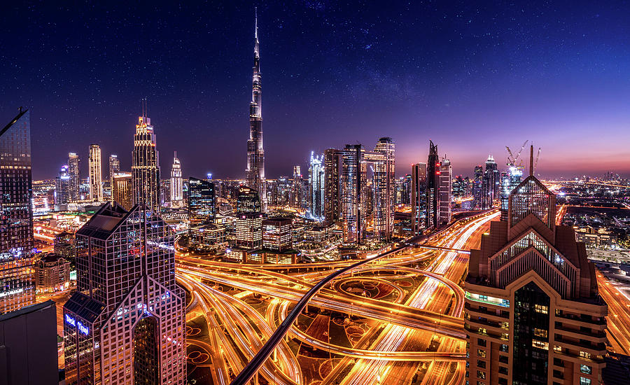 Dubai With The Stars Photograph by Serge Ramelli