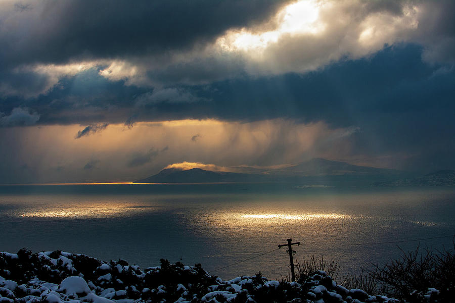 Dublin Bay from Howth Summit - Winter 2010 Photograph by John Soffe