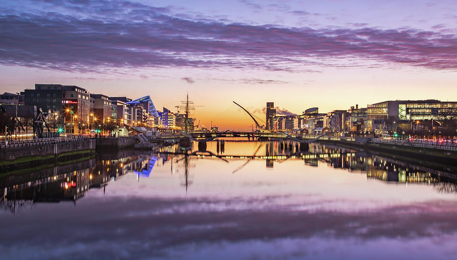 Architecture Photograph - Dublin Docklands at Dawn by Barry O Carroll