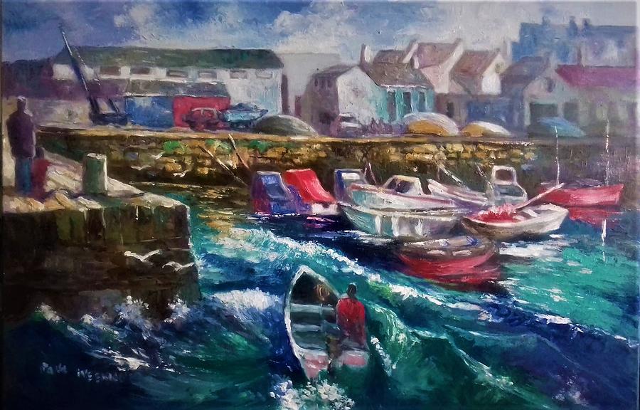 Dublin Ireland Bullock Harbour Painting by Paul Weerasekera