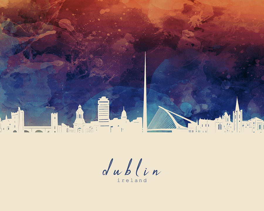 Dublin Skyline Panorama 3 Digital Art