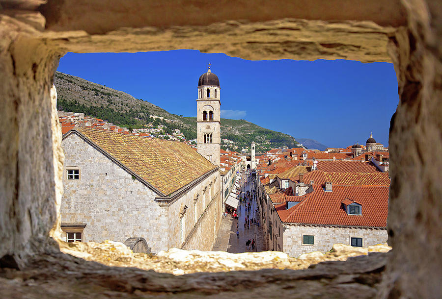 Dubrovnik. Famous Stradun street in Dubrovnik view Photograph by Brch Photography