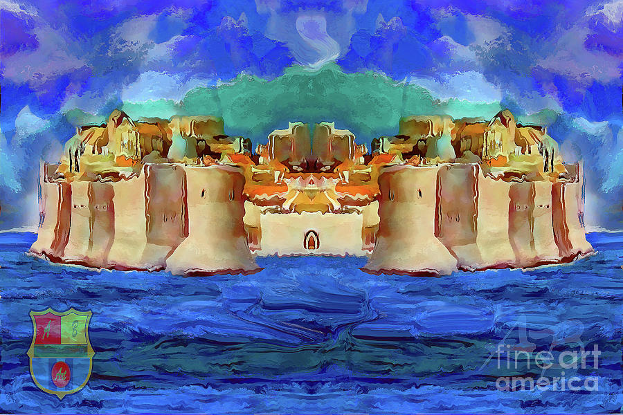 Dubrovnik in the mirror b Mixed Media by Ante Barisic