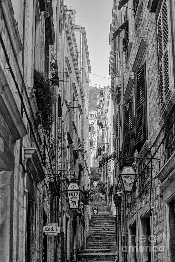 Dubrovnik Stepped Street 2 Photograph by Bob Phillips