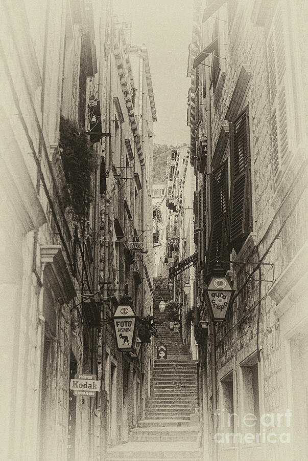 Dubrovnik Stepped Street 4 Photograph by Bob Phillips