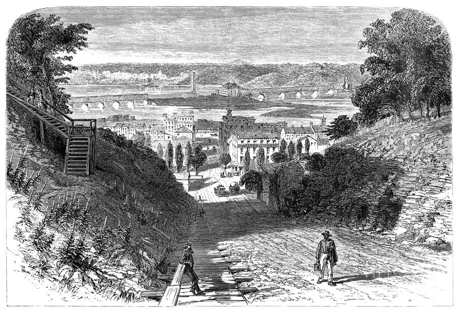 Dubuque, Iowa, 1874 Drawing by Alfred R Waud