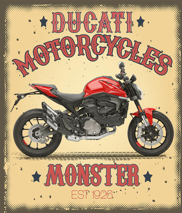 Ducati Monster Digital Art by Ramkumar GR - Pixels