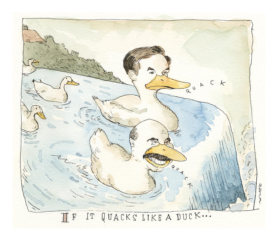 Duck Doctor Dynasty Painting by Barry Blitt
