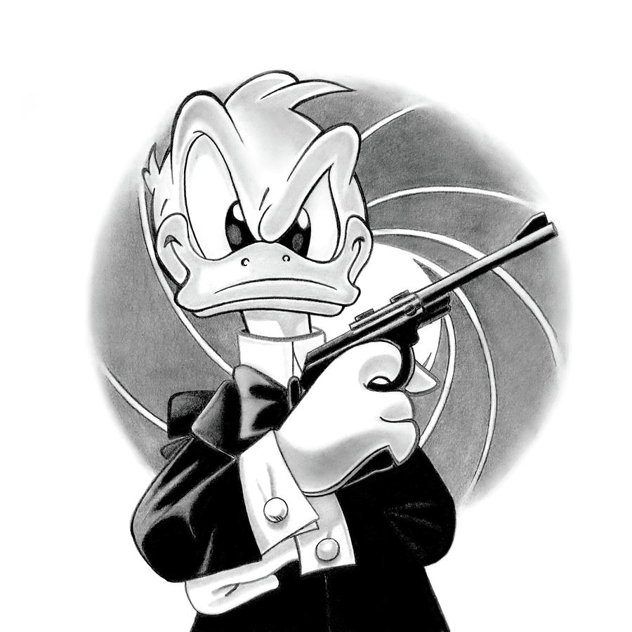 Duck Donald Duck Drawing By Paul Stowe Pixels