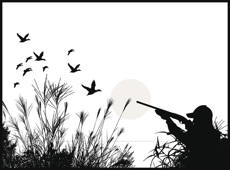 Duck Hunter - Hunting Background Drawing by KeithBishop
