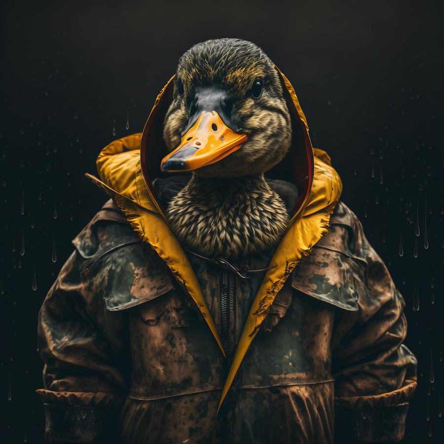 Duck In a Coat Digital Art by John Neff - Fine Art America