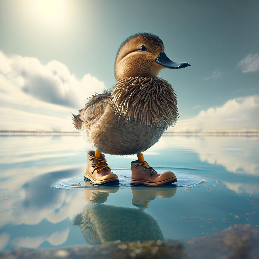 Duck in boots Digital Art by Ihor Akimenko - Fine Art America
