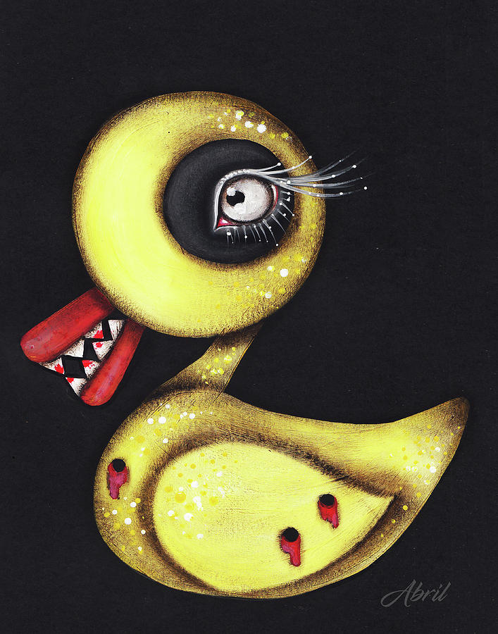 Duck Toy Painting by Abril Andrade
