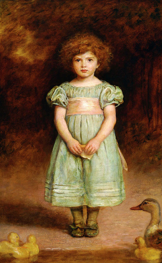 Ducklings. Date/Period 1889. Painting. Oil on canvas Oil on canvas. Painting by John Everett Millais