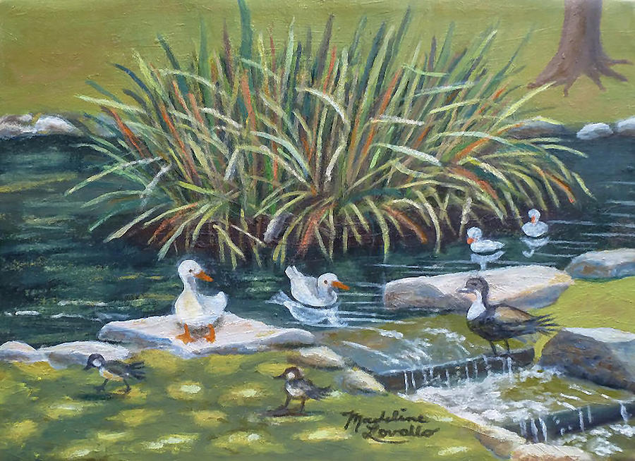 Ducks Painting by Madeline Lovallo