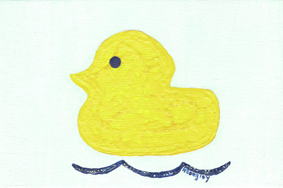 Ducky Painting by Helena M Langley