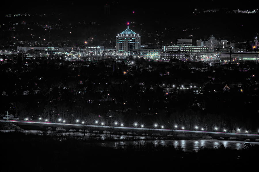 Dudley Tower And McCleary Bridge After Dark Photograph by Dale Kauzlaric