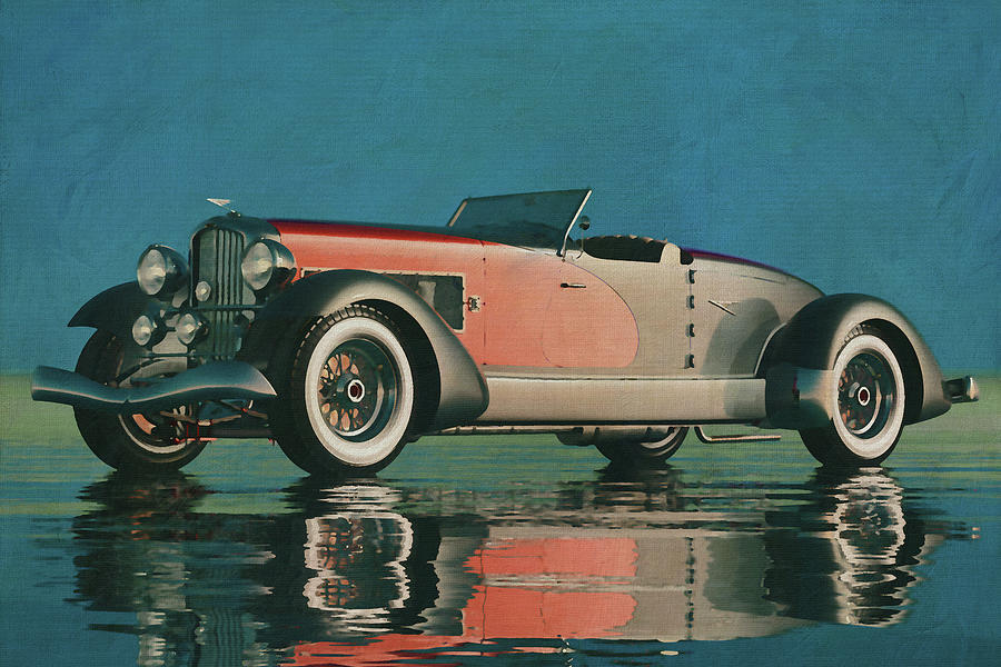 Duesenberg SJ Speedster From 1933 - A Rare Classic Car Digital Art by Jan Keteleer