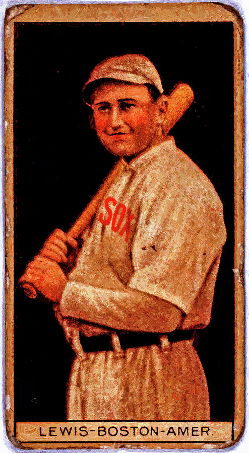Duffy Lewis Boston Red Sox Baseball Card Portrait Baseball Game Cards Oil Painting Painting