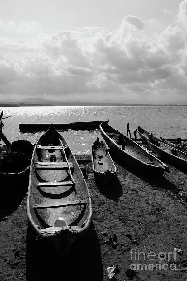 Dugout canoes on San Blas Islands Panama Photograph by James Brunker