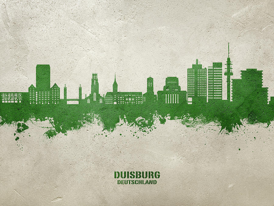 Duisburg Germany Skyline #38 Digital Art by Michael Tompsett