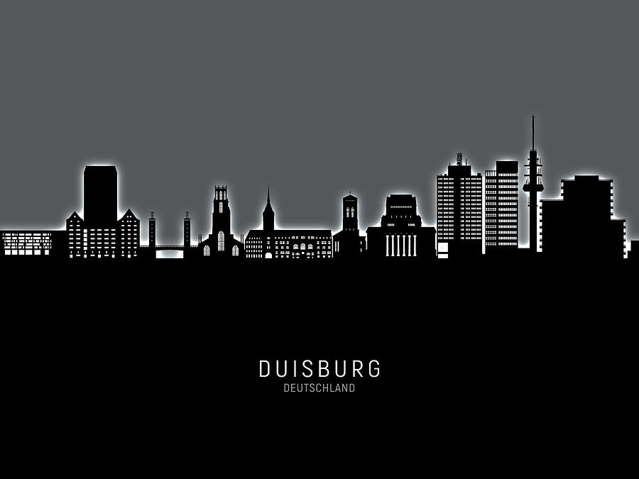 Duisburg Germany Skyline #40 Digital Art by Michael Tompsett